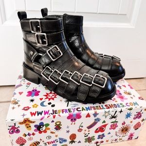 Jeffrey Campbell NEW in Box Belted Up Bootie - Black